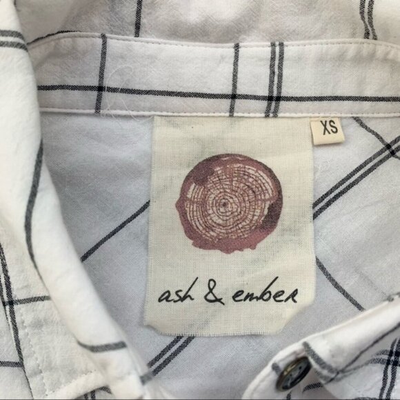 Anthropologie Ash and Ember Button Down Shirt Plaid Western Country Size XS - Picture 13 of 16